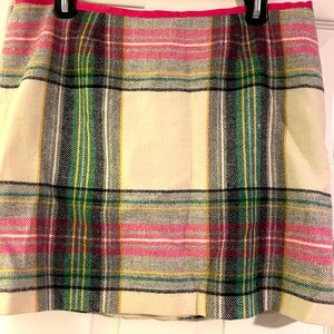Vineyard Vines plaid wool lined skirt size 10